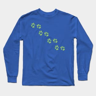 Huellas verdes de perro Long Sleeve T-Shirt